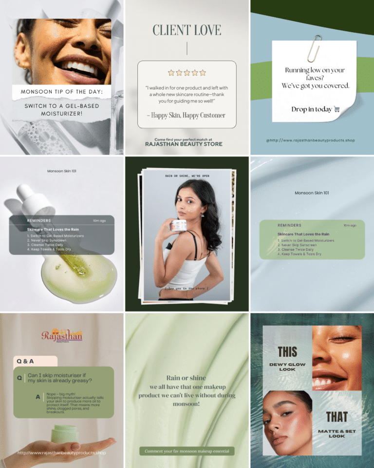Skincare grid